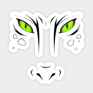 Green Dragon Eyes Sticker